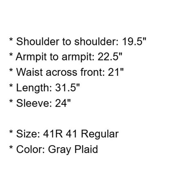 Jos A Bank Sport Coat Mens 41R Wool Gray Micro Plaid Lined Jacket Blazer - Picture 5 of 16